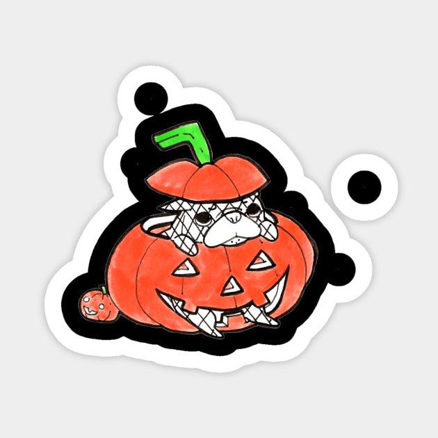 pumpkin frenchie Sticker by MightyFam